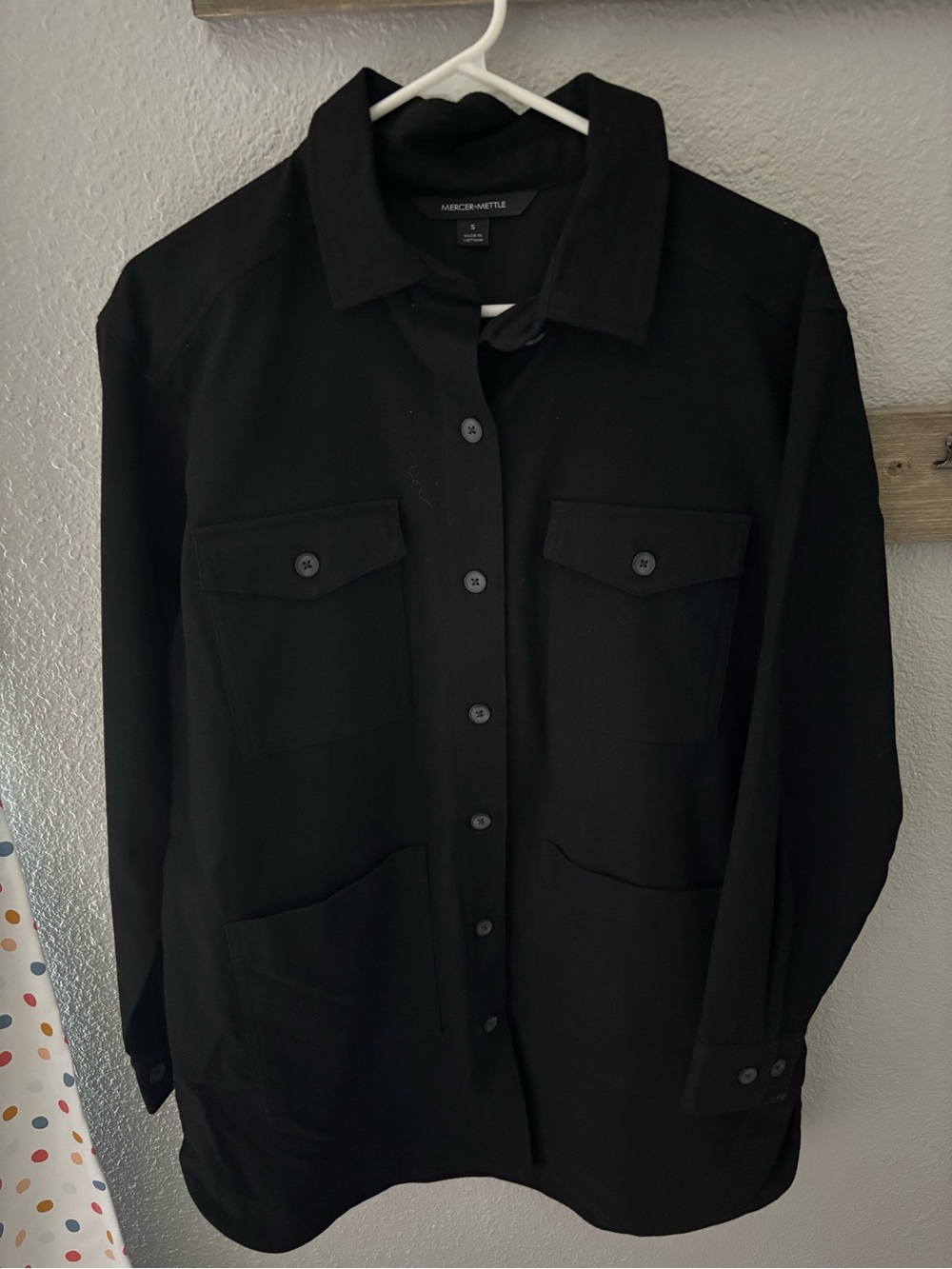 Black Women’s Button-Up Shirt Jacket
